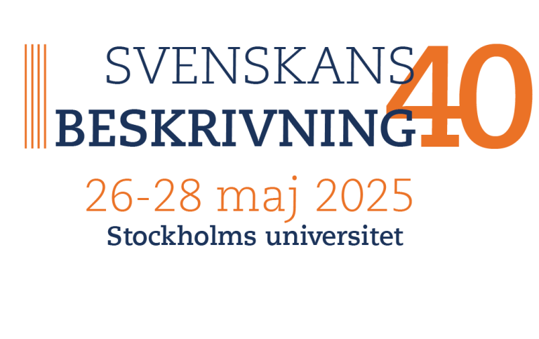 Svenskans beskrivning 40. 26–28 maj 2025. Stockholms universitet