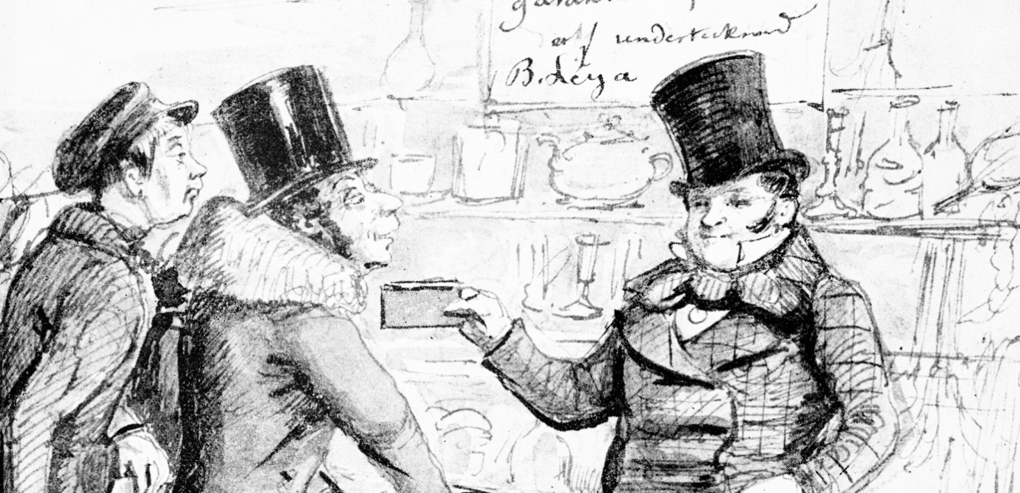 Benjamin Leja in his shop at the bazaars on Norrbro from 1839 onwards. Image: © Stockholm City Museu
