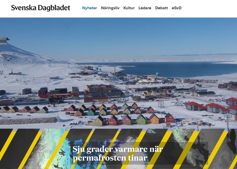 Screen dump från SvD.se