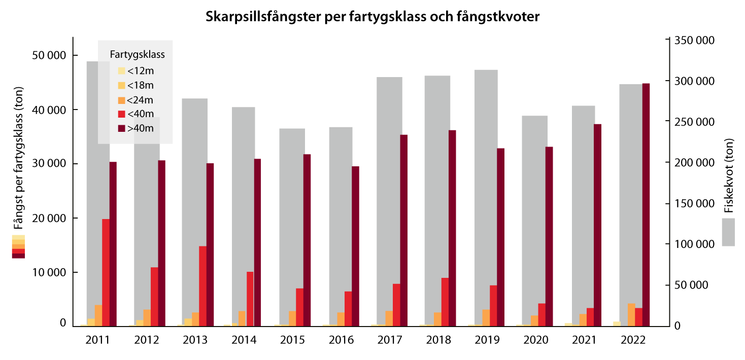 Skarpsill fångst + TAC 2011-2022
