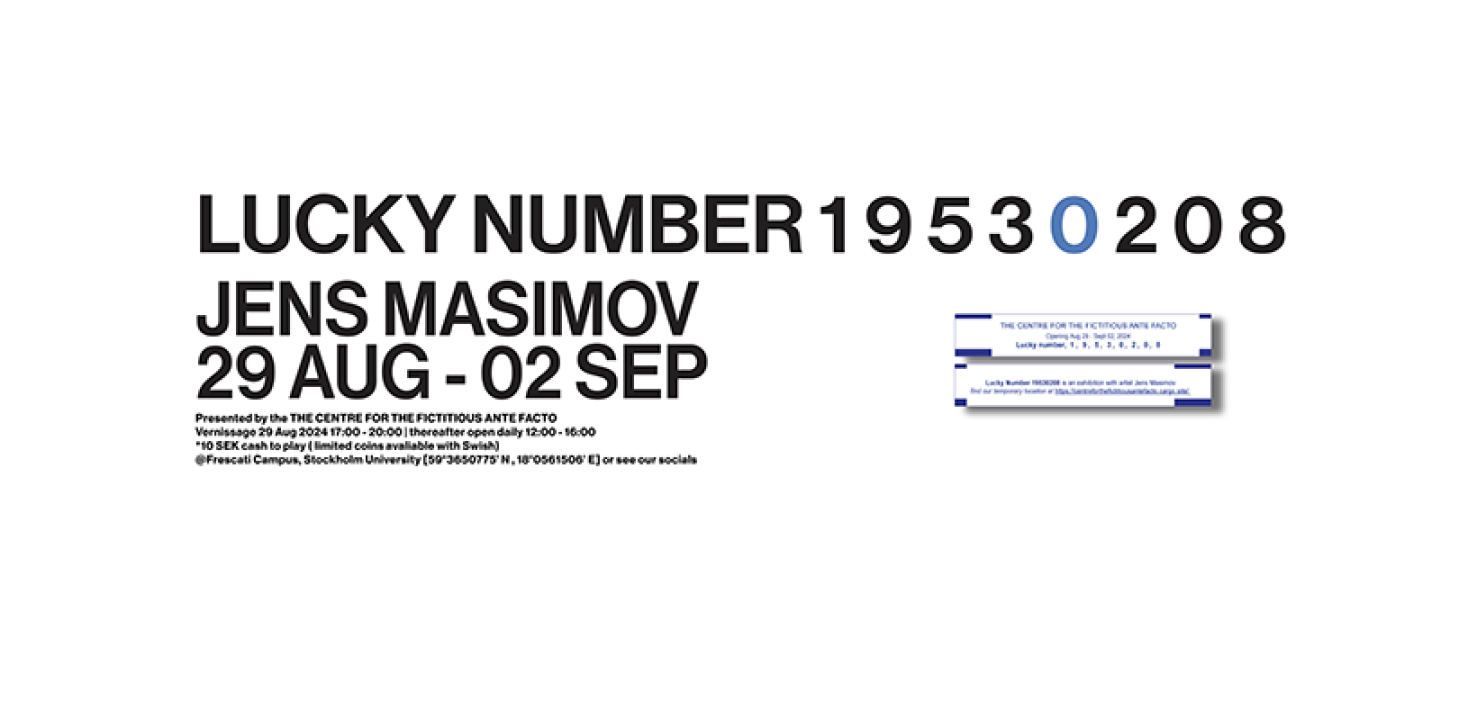 Lucky number 1 9 5 3 0 2 0 8 Jens Maismov