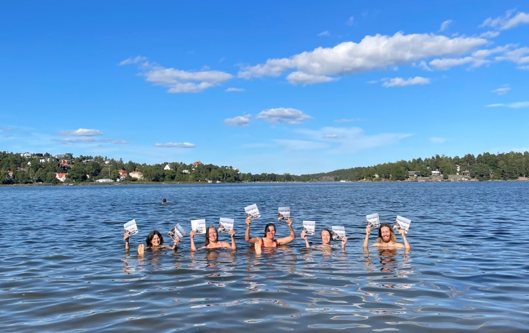 Glada badare under Östersjödoppet 2022