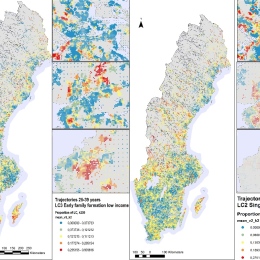 Maps of Sweden, with inset maps of Stockholm, Göteborg and Malmö metropolitan regions.