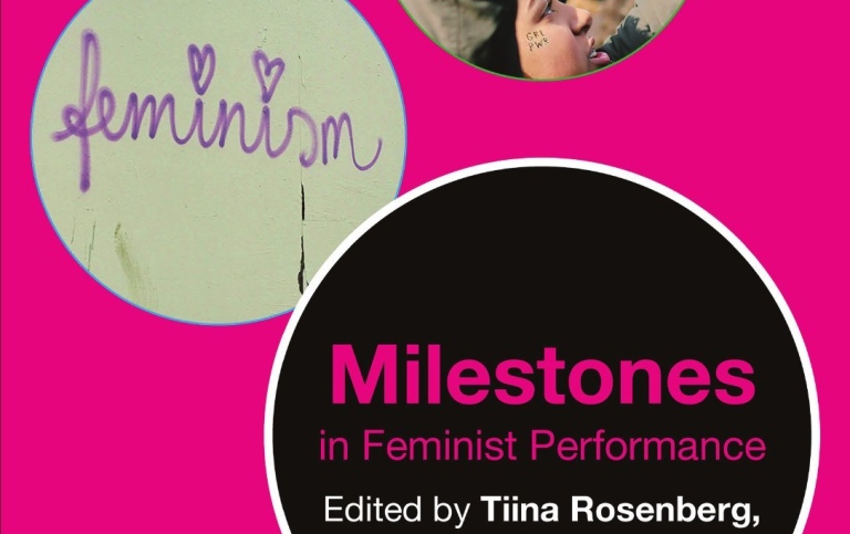 Detalj av omslaget till boken Milestones in Feminist Performance