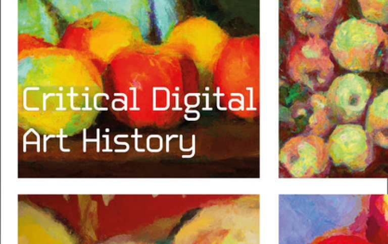 Detalj av omslaget till antologin Critical Digital Art History Critical Digital Art History