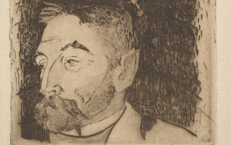 Stéphane Mallarmé av Paul Gauguin, 1891, Metropolitan Museum of Art (New York) Svartvit teckning av Stéphane Mallarmé
