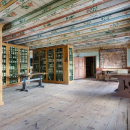 Skoklosters slottsbibliotek. Foto: Erik Lerneståhl, SHM. Interiör från Skoklosters slottsbibliotek.