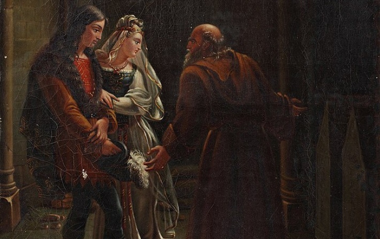 Geneviève and Lancelot visit the tombs of Isolde and Tristan. Eugénie Servières /Wikimedia Commons