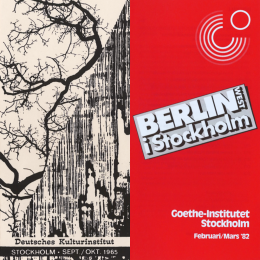 Programblad från Goethe-institutets verksamhet i Stockholm. Kollage med programblad från Goethe-institutets verksamhet i Stockholm.