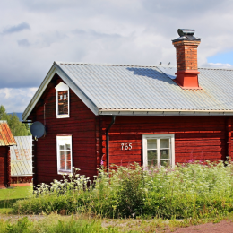 Photo: Johan Bjurer, Mostphotos Red old house in a rural area.