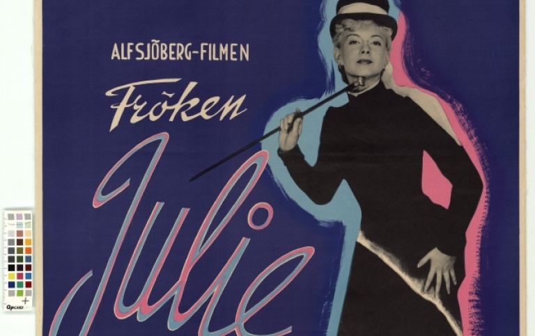 © AB Svensk Filmindustri/Sandrew AB (1951) Affischdesign: Gösta Åberg Filmaffisch för Fröken Julie, 1951.