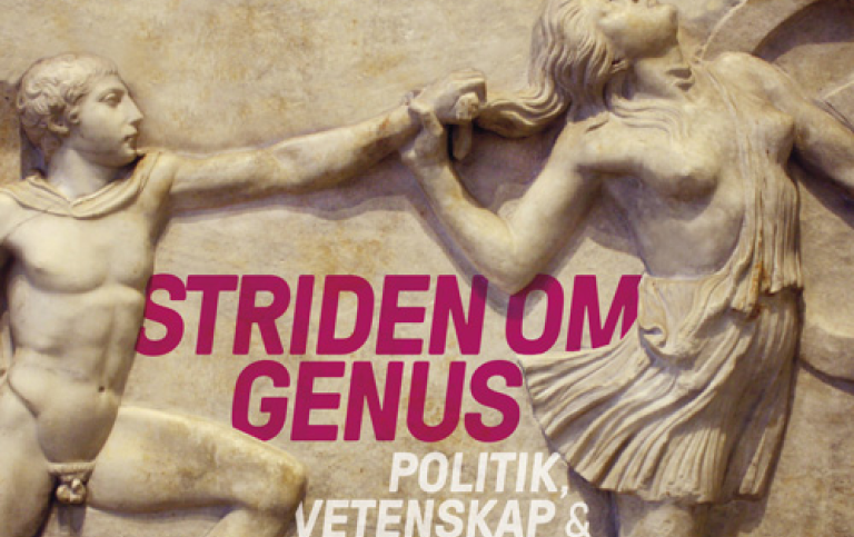 Detalj av omslaget till boken Striden om genus – Politik, vetenskap & social kamp Detalj av omslaget till boken Striden om genus – Politik, vetenskap & social kamp.